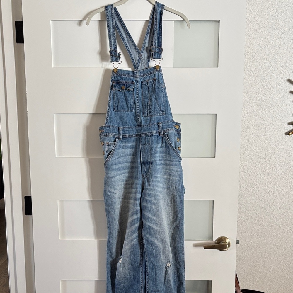 Anthropologie Pilcro Blue Denim Overalls